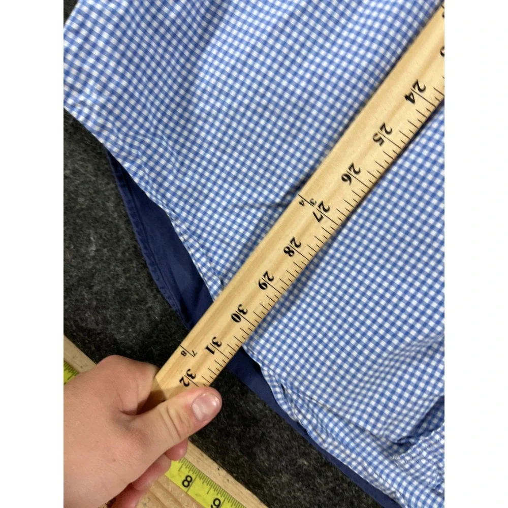 Bundle Ralph Lauren Button Down Shirt Mens XL Slim Fit Blue Gingham Check Preppy